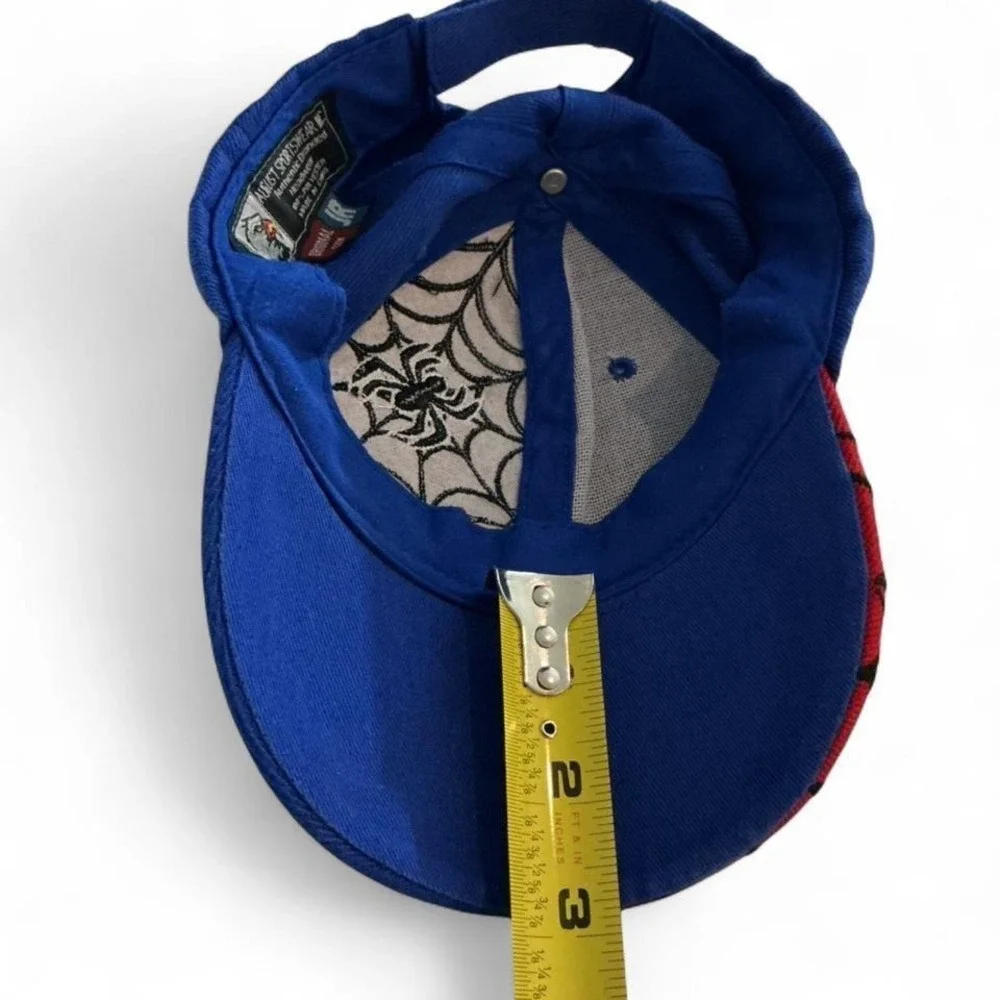August Sportswear Spider Hat Kids Junior 52cm Blue Red Excellent Embroidered Cap